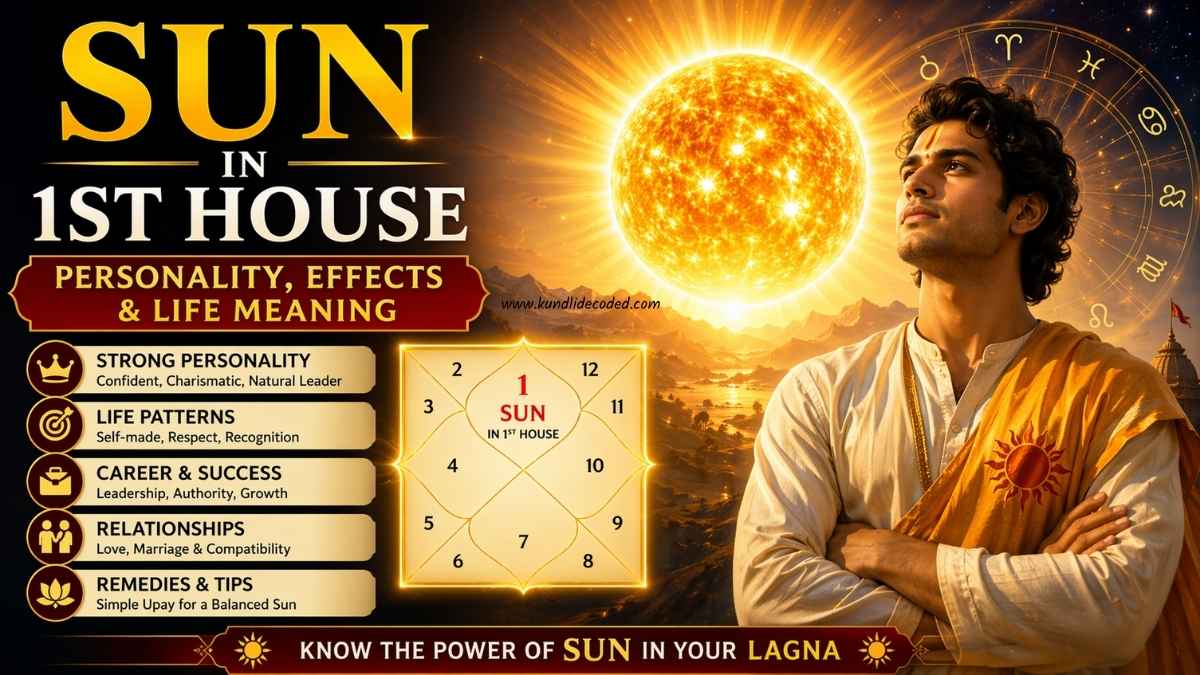 Sun in 1st House (Surya Lagna Me) – Personality, Life Patterns & Effects