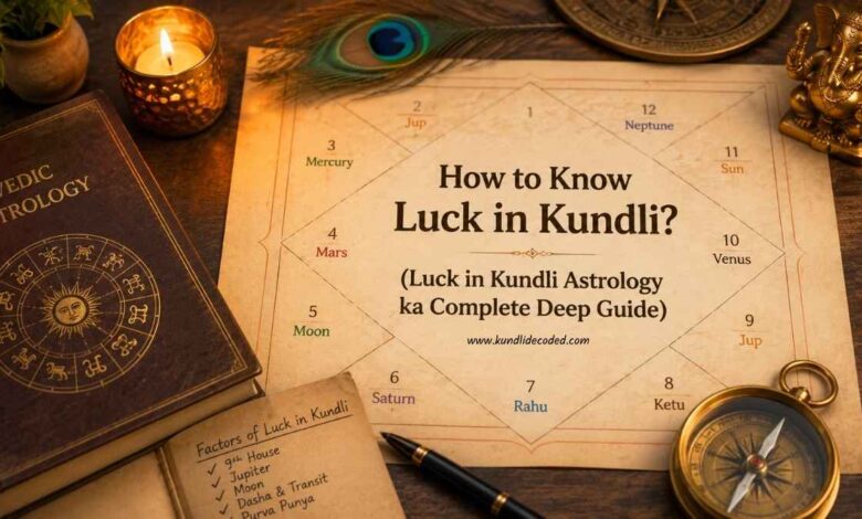 How to Know Luck in Kundli (Luck in Kundli Astrology ka Complete Deep Guide)